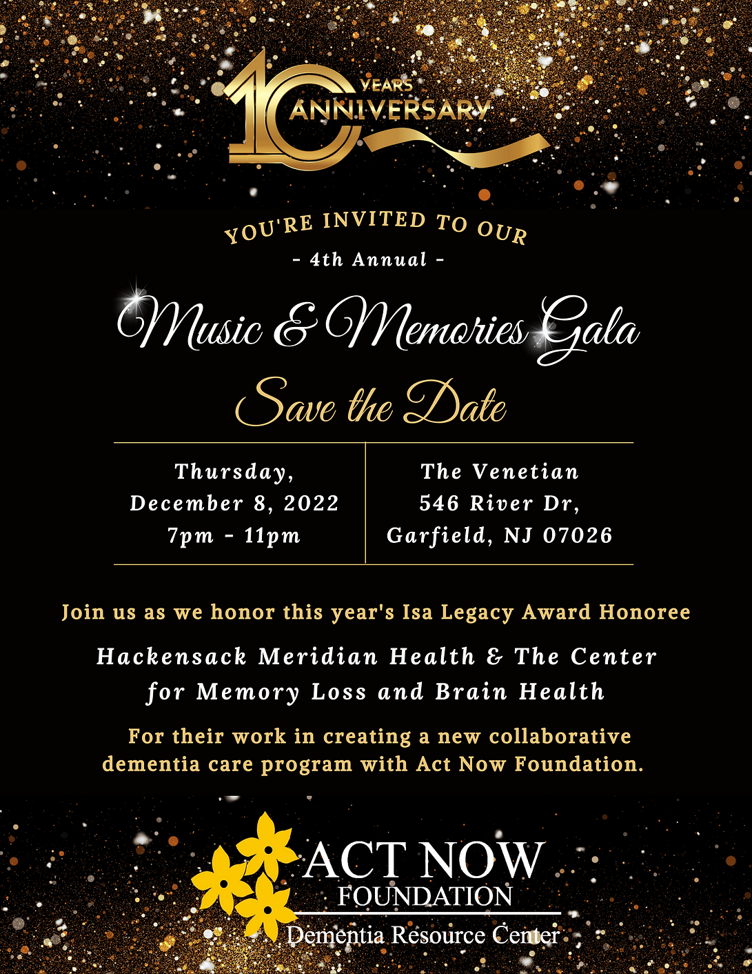 Act Now Foundation Music & Memories Gala 2022