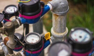 close up of water meter