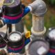 close up of water meter