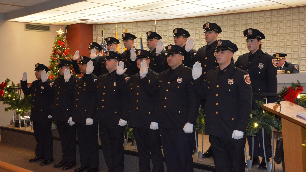 Bayonne Police Department Swears In Fourteen New Officers