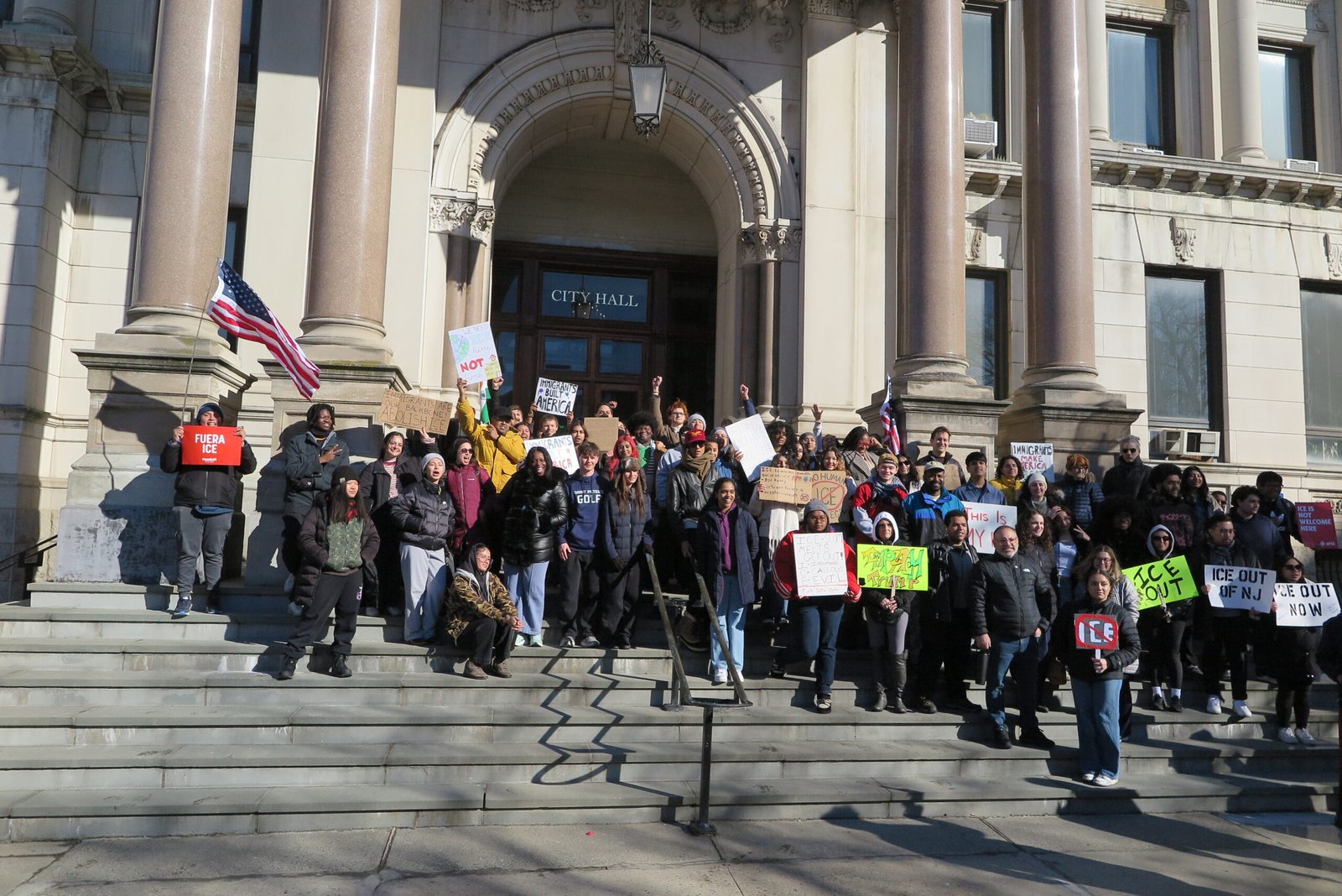 Youth-led ICE protest brings students from all over New Jersey to JC City Hall