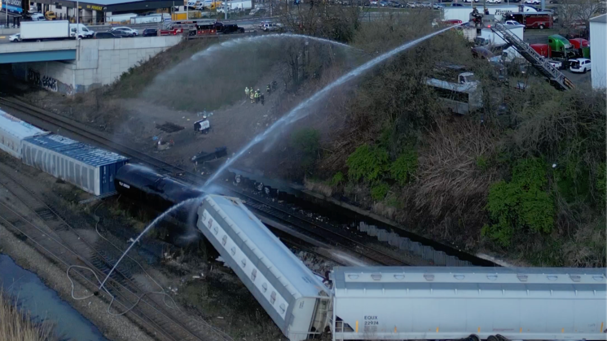 Freight Train Derailment and Chemical Spill Reported in North Bergen