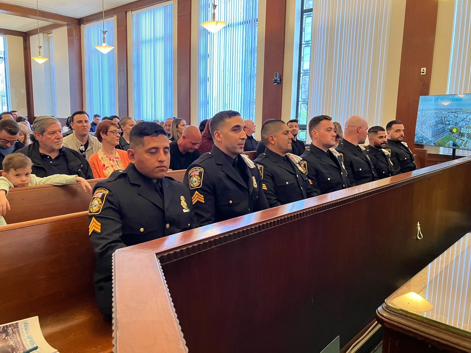 Harrison Police Department Promotes Seven to Sergeant, Swears In New Chief