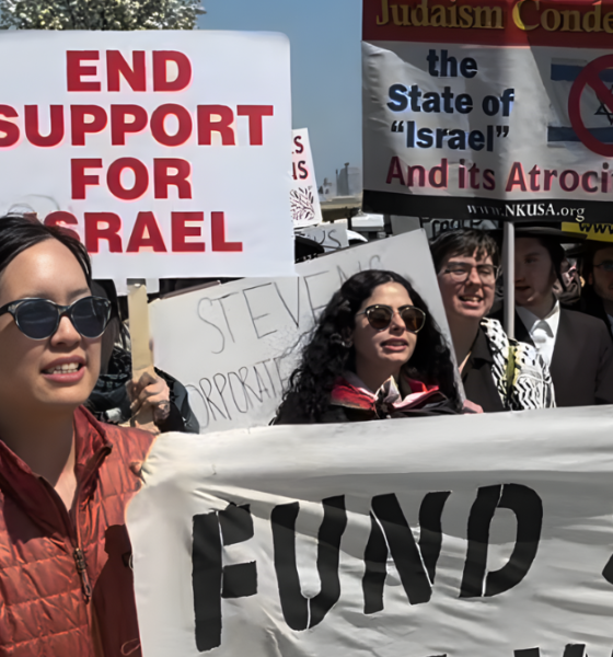 Palestine Solidarity March Draws Roughly 100 People to Hoboken Waterfront