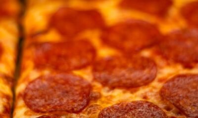 delicious pepperoni pizza slice in toronto pizzeria