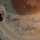 Disabled Woman Happy Birthday on Dessert