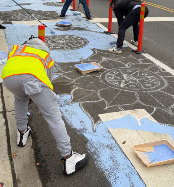 Kearny Residents Paint Street Mural to Slow Traffic