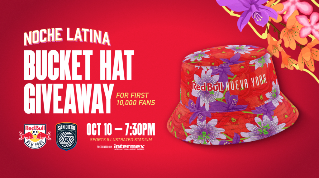 Red Bull New York vs. San Diego Noche Latina Bucket Hat Giveaway